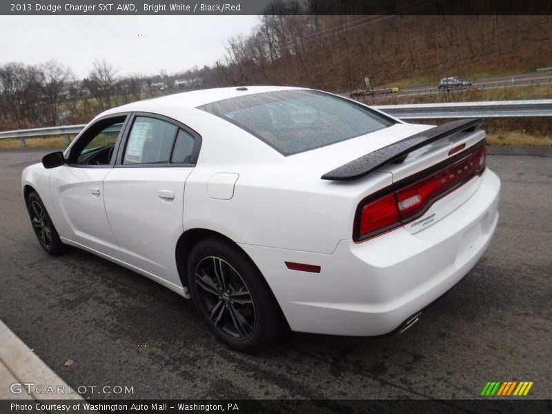 Bright White / Black/Red 2013 Dodge Charger SXT AWD