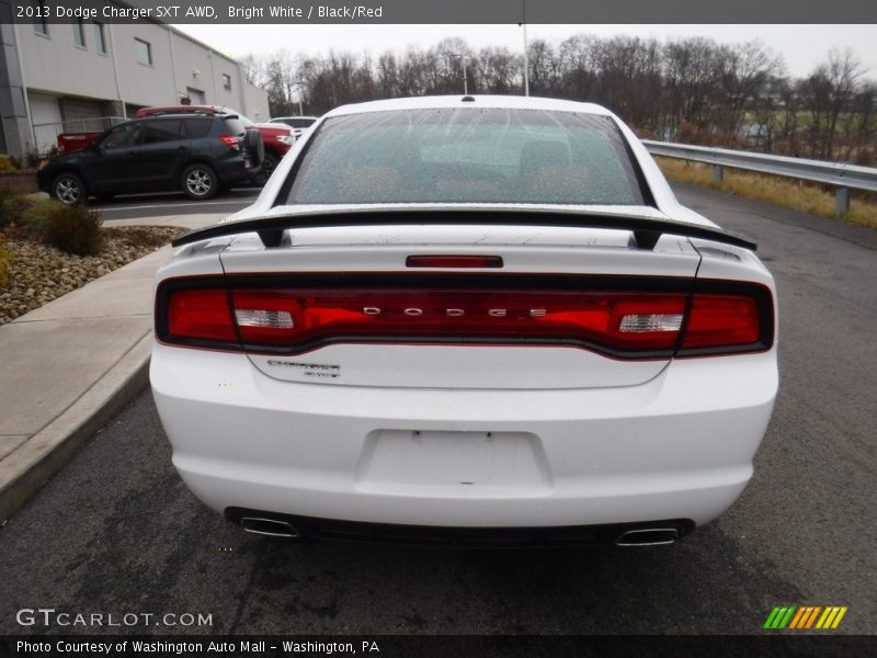 Bright White / Black/Red 2013 Dodge Charger SXT AWD