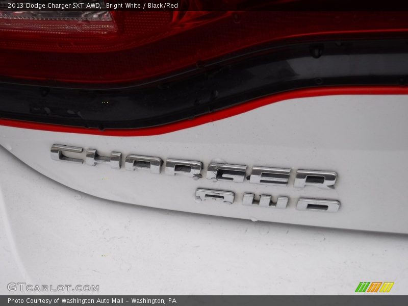 Bright White / Black/Red 2013 Dodge Charger SXT AWD