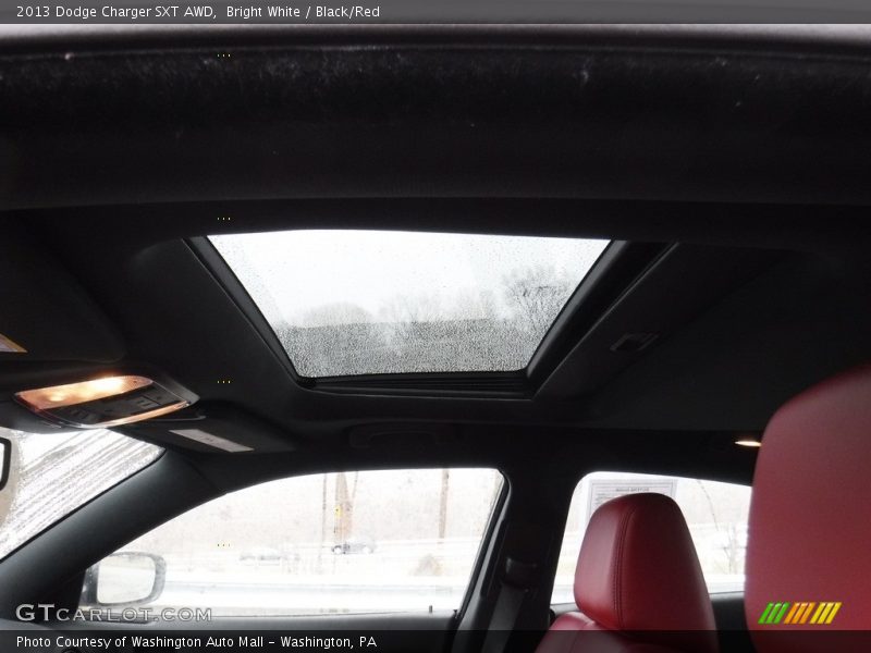 Bright White / Black/Red 2013 Dodge Charger SXT AWD