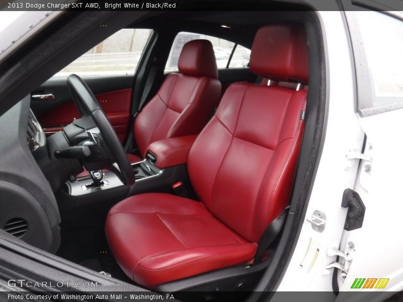 Bright White / Black/Red 2013 Dodge Charger SXT AWD