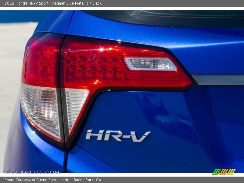 Aegean Blue Metallic / Black 2019 Honda HR-V Sport