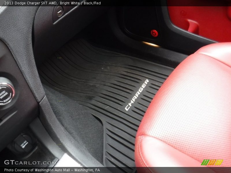 Bright White / Black/Red 2013 Dodge Charger SXT AWD