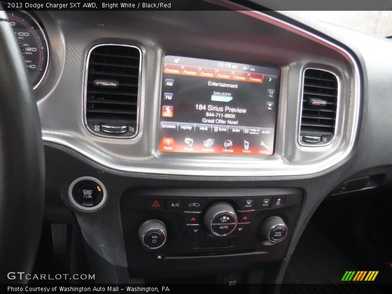 Bright White / Black/Red 2013 Dodge Charger SXT AWD