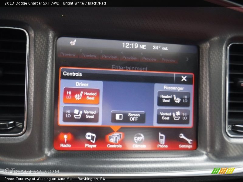 Bright White / Black/Red 2013 Dodge Charger SXT AWD