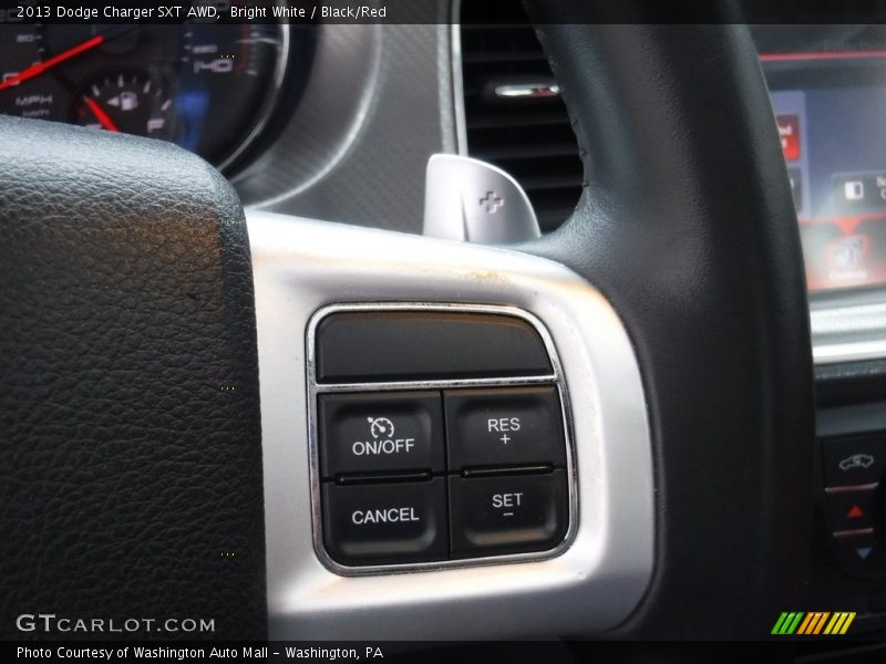 Bright White / Black/Red 2013 Dodge Charger SXT AWD