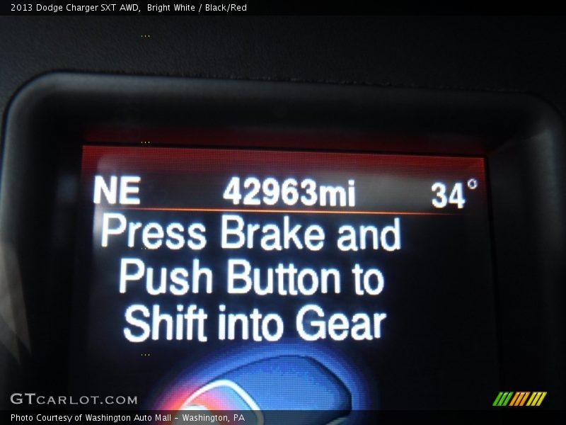 Bright White / Black/Red 2013 Dodge Charger SXT AWD