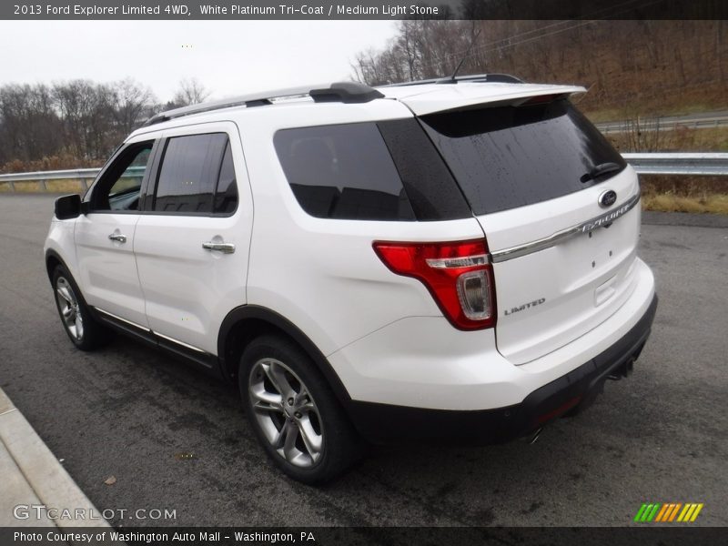 White Platinum Tri-Coat / Medium Light Stone 2013 Ford Explorer Limited 4WD