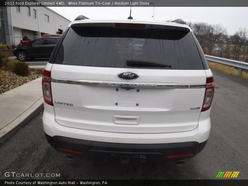 White Platinum Tri-Coat / Medium Light Stone 2013 Ford Explorer Limited 4WD