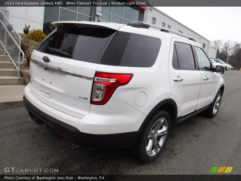 White Platinum Tri-Coat / Medium Light Stone 2013 Ford Explorer Limited 4WD