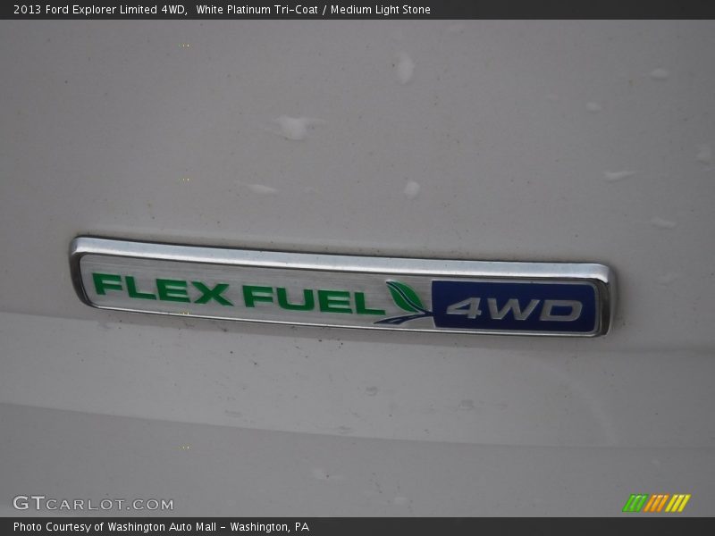 White Platinum Tri-Coat / Medium Light Stone 2013 Ford Explorer Limited 4WD