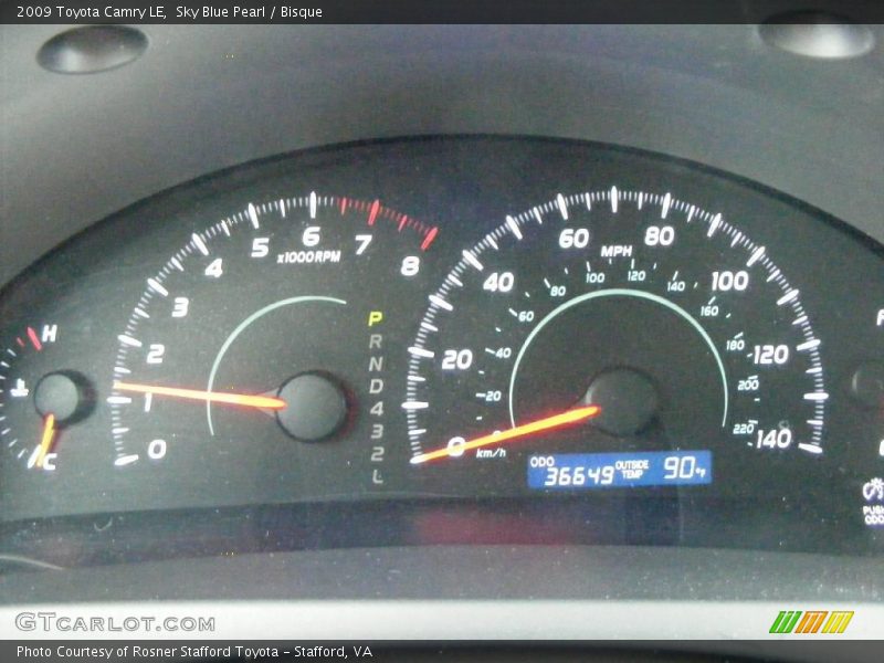 Sky Blue Pearl / Bisque 2009 Toyota Camry LE