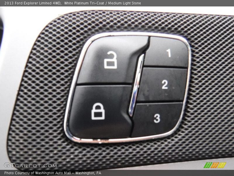 White Platinum Tri-Coat / Medium Light Stone 2013 Ford Explorer Limited 4WD
