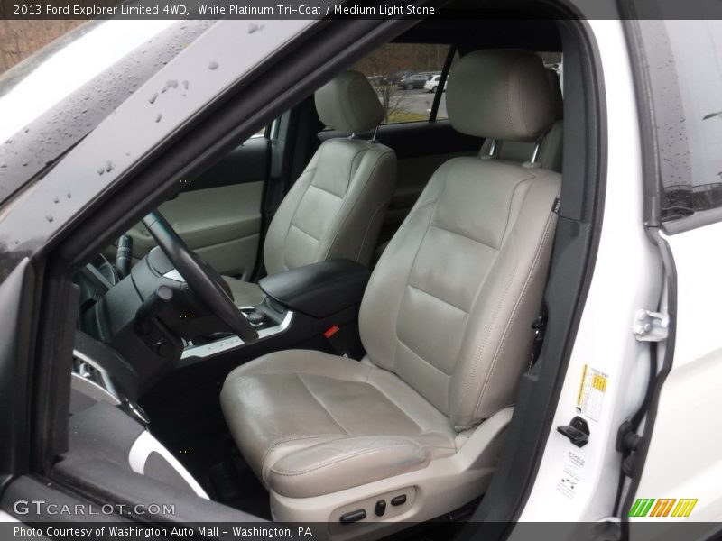 White Platinum Tri-Coat / Medium Light Stone 2013 Ford Explorer Limited 4WD