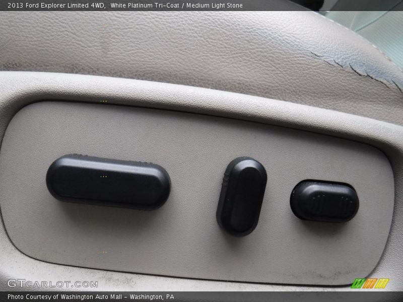 White Platinum Tri-Coat / Medium Light Stone 2013 Ford Explorer Limited 4WD