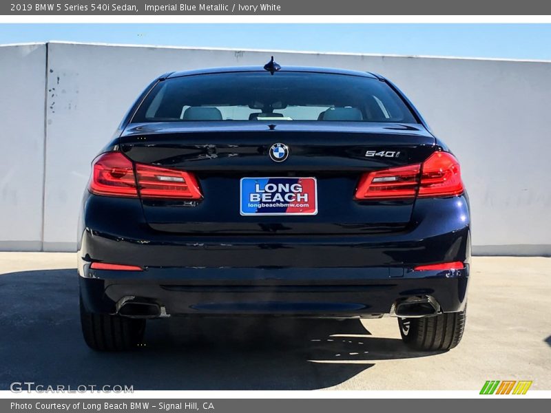 Imperial Blue Metallic / Ivory White 2019 BMW 5 Series 540i Sedan