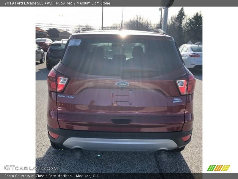 Ruby Red / Medium Light Stone 2019 Ford Escape SEL 4WD