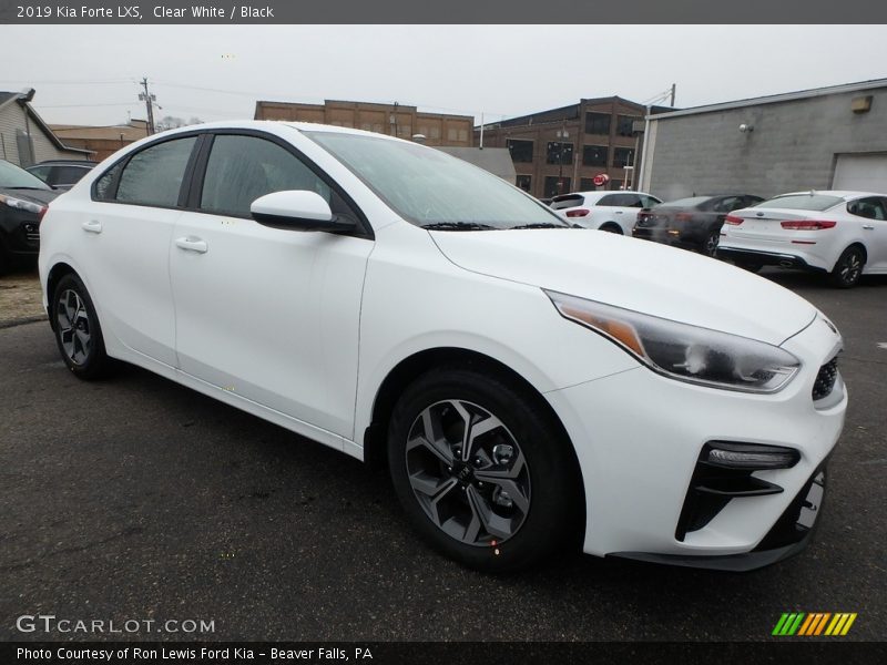 Clear White / Black 2019 Kia Forte LXS