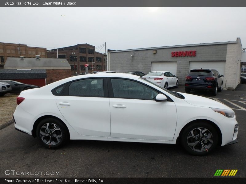 Clear White / Black 2019 Kia Forte LXS