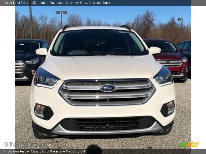 White Platinum / Chromite Gray/Charcoal Black 2019 Ford Escape SEL