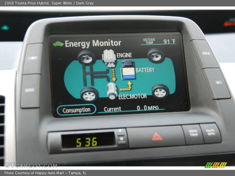 Super White / Dark Gray 2009 Toyota Prius Hybrid