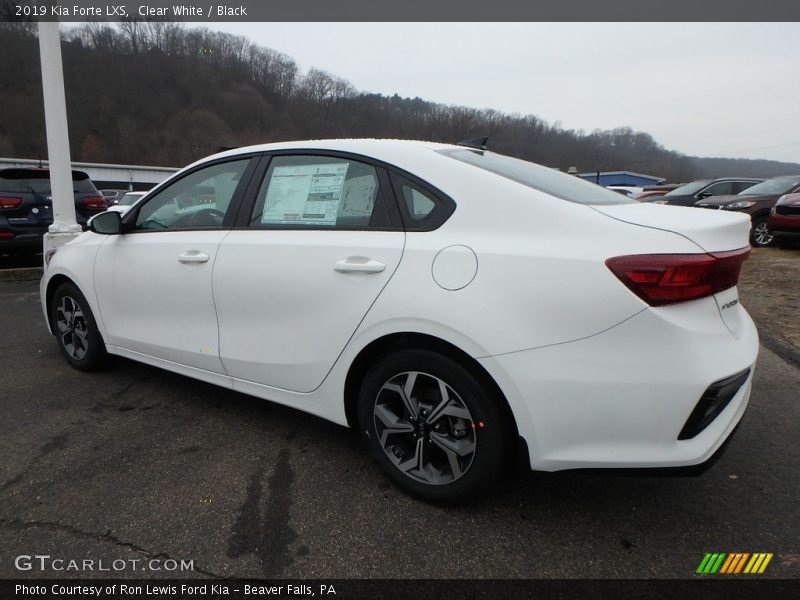 Clear White / Black 2019 Kia Forte LXS