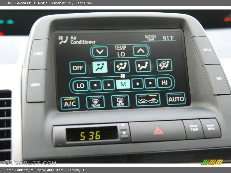 Super White / Dark Gray 2009 Toyota Prius Hybrid