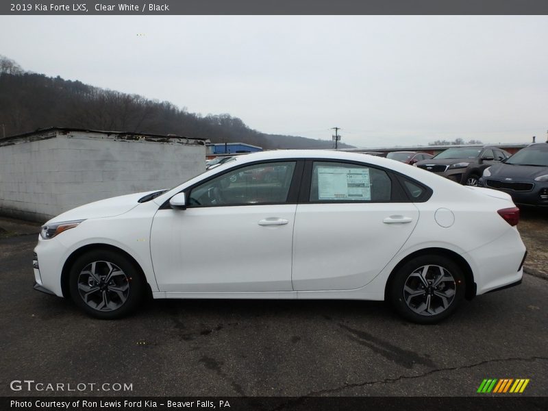 Clear White / Black 2019 Kia Forte LXS