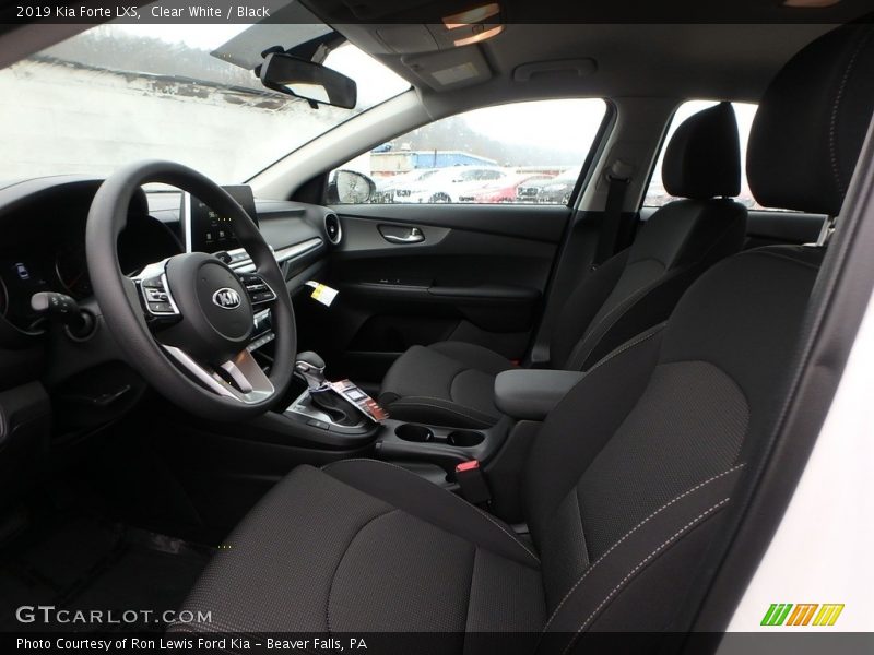 Clear White / Black 2019 Kia Forte LXS