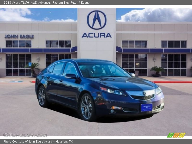 Fathom Blue Pearl / Ebony 2013 Acura TL SH-AWD Advance
