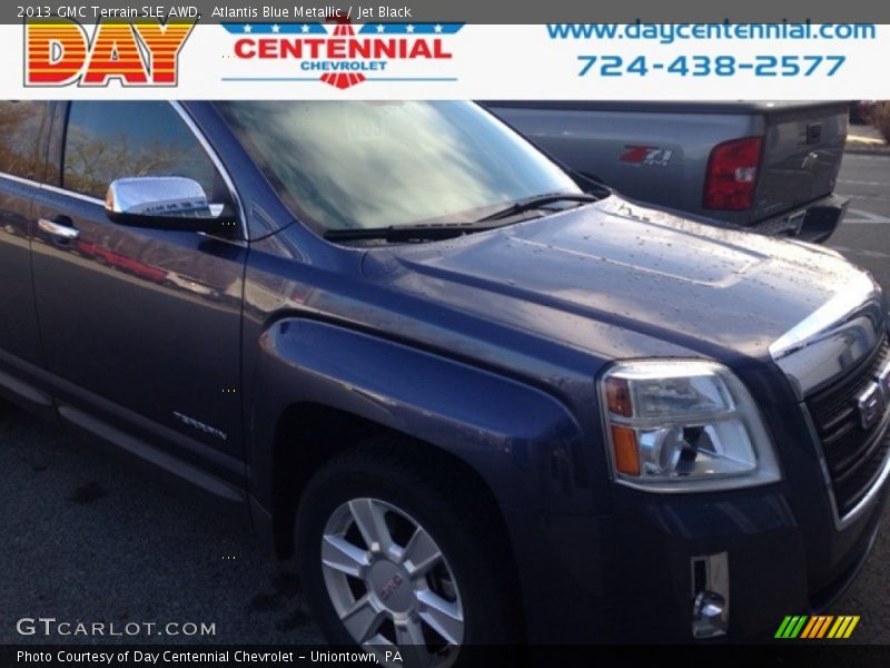 Atlantis Blue Metallic / Jet Black 2013 GMC Terrain SLE AWD