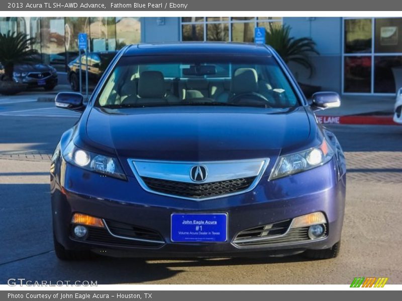 Fathom Blue Pearl / Ebony 2013 Acura TL SH-AWD Advance