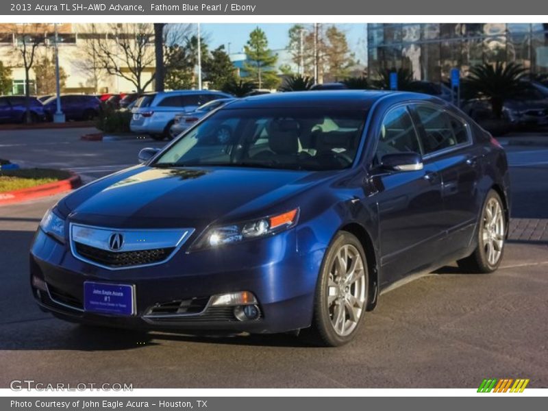Fathom Blue Pearl / Ebony 2013 Acura TL SH-AWD Advance