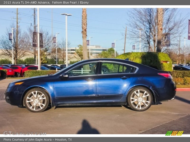 Fathom Blue Pearl / Ebony 2013 Acura TL SH-AWD Advance