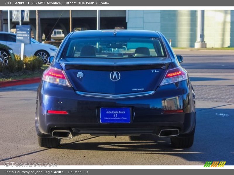 Fathom Blue Pearl / Ebony 2013 Acura TL SH-AWD Advance