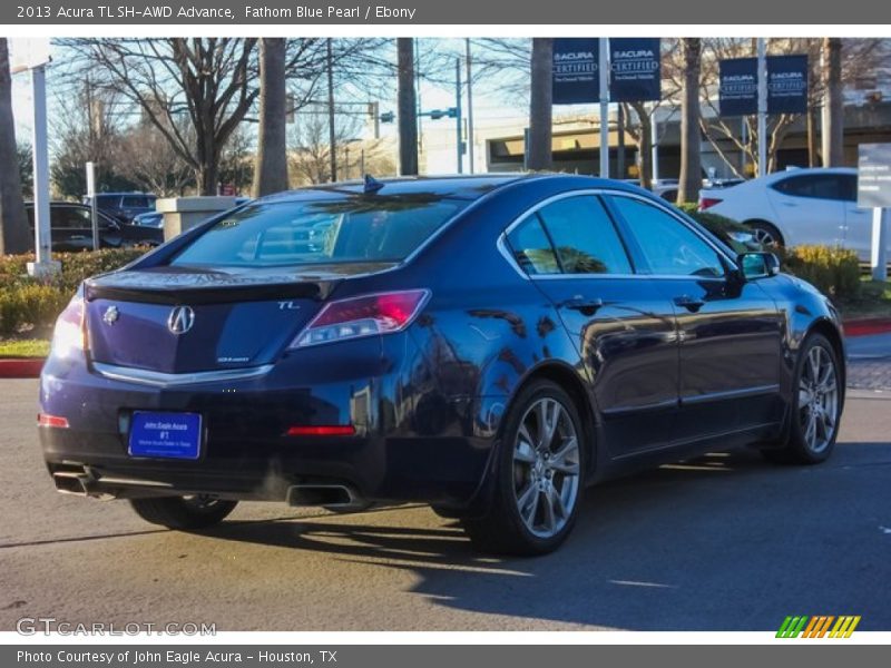 Fathom Blue Pearl / Ebony 2013 Acura TL SH-AWD Advance