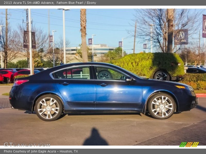 Fathom Blue Pearl / Ebony 2013 Acura TL SH-AWD Advance