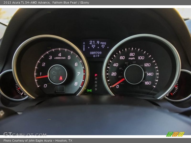 Fathom Blue Pearl / Ebony 2013 Acura TL SH-AWD Advance