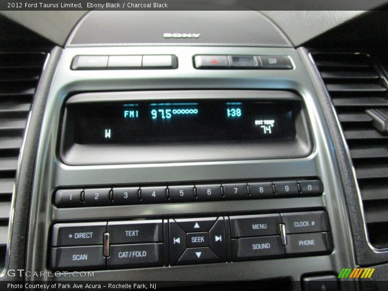 Ebony Black / Charcoal Black 2012 Ford Taurus Limited