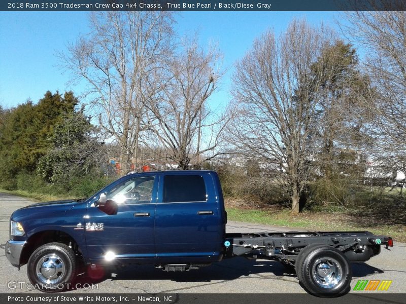 True Blue Pearl / Black/Diesel Gray 2018 Ram 3500 Tradesman Crew Cab 4x4 Chassis