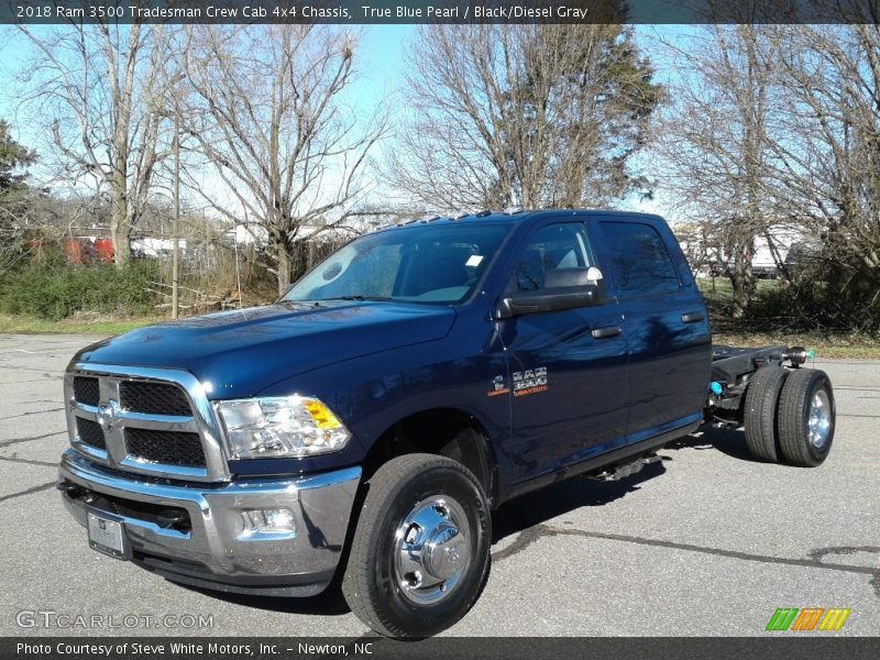 True Blue Pearl / Black/Diesel Gray 2018 Ram 3500 Tradesman Crew Cab 4x4 Chassis