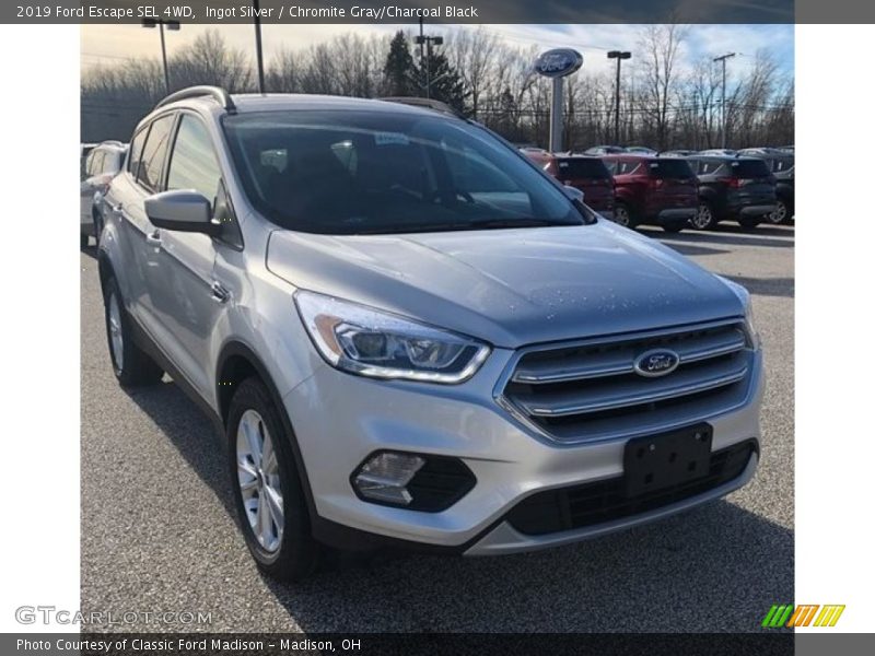 Ingot Silver / Chromite Gray/Charcoal Black 2019 Ford Escape SEL 4WD