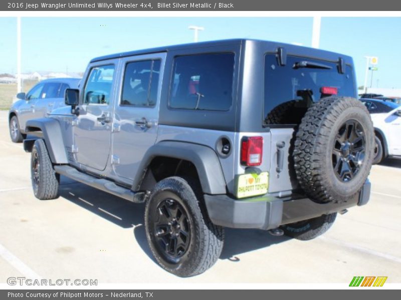 Billet Silver Metallic / Black 2016 Jeep Wrangler Unlimited Willys Wheeler 4x4