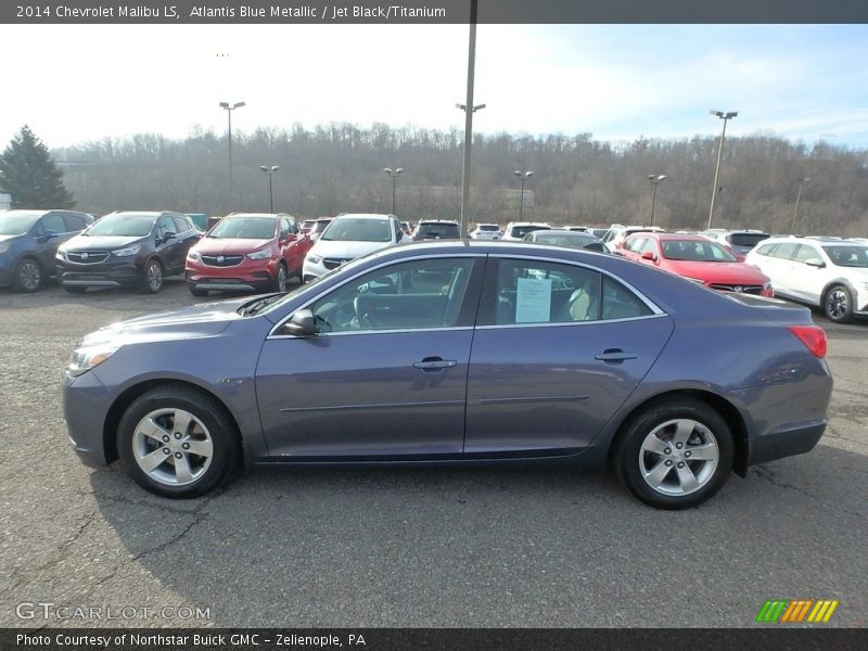 Atlantis Blue Metallic / Jet Black/Titanium 2014 Chevrolet Malibu LS