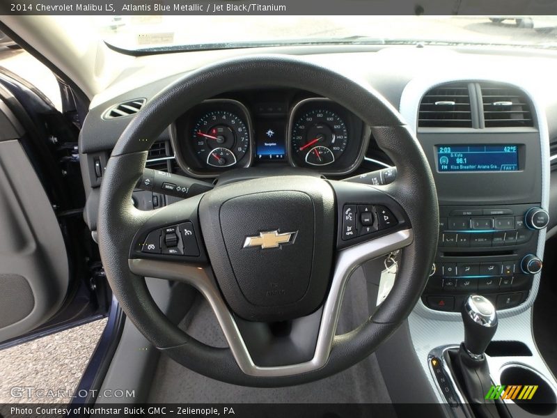 Atlantis Blue Metallic / Jet Black/Titanium 2014 Chevrolet Malibu LS