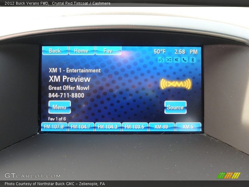 Crystal Red Tintcoat / Cashmere 2012 Buick Verano FWD
