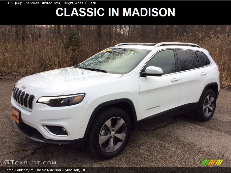 Bright White / Black 2019 Jeep Cherokee Limited 4x4