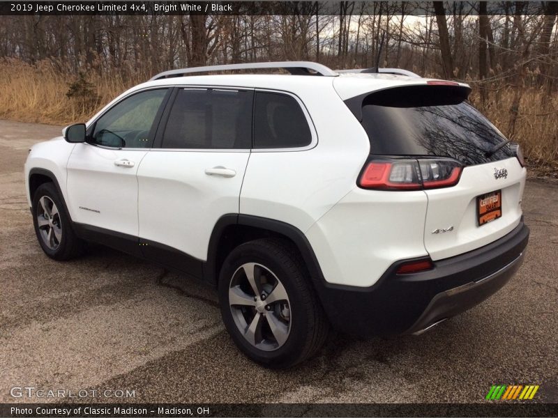 Bright White / Black 2019 Jeep Cherokee Limited 4x4
