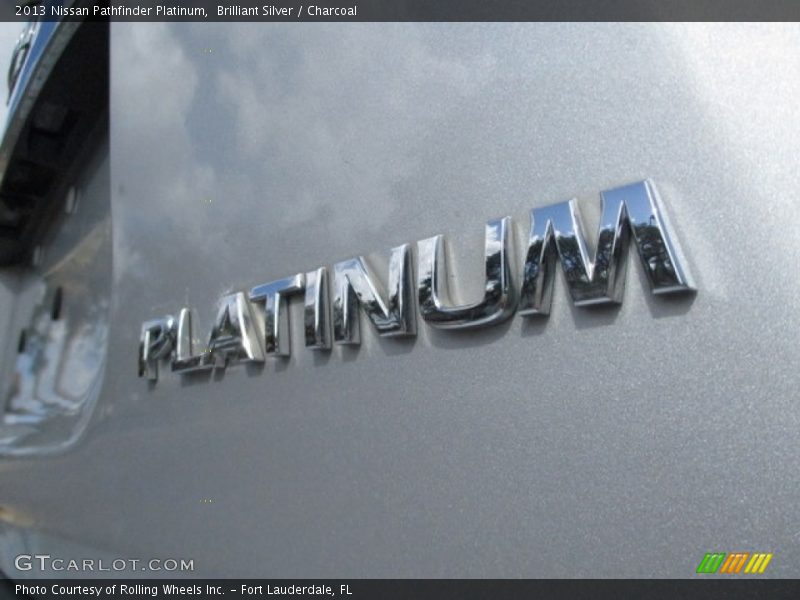 Brilliant Silver / Charcoal 2013 Nissan Pathfinder Platinum