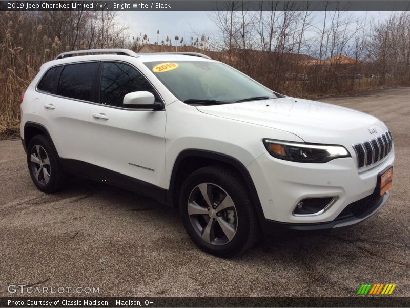 Bright White / Black 2019 Jeep Cherokee Limited 4x4
